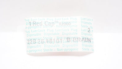 Braun R2000 1 Red Cap Luer Lock Plug 2
